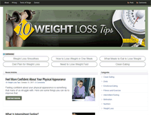 Tablet Screenshot of 10weightlosstips.com